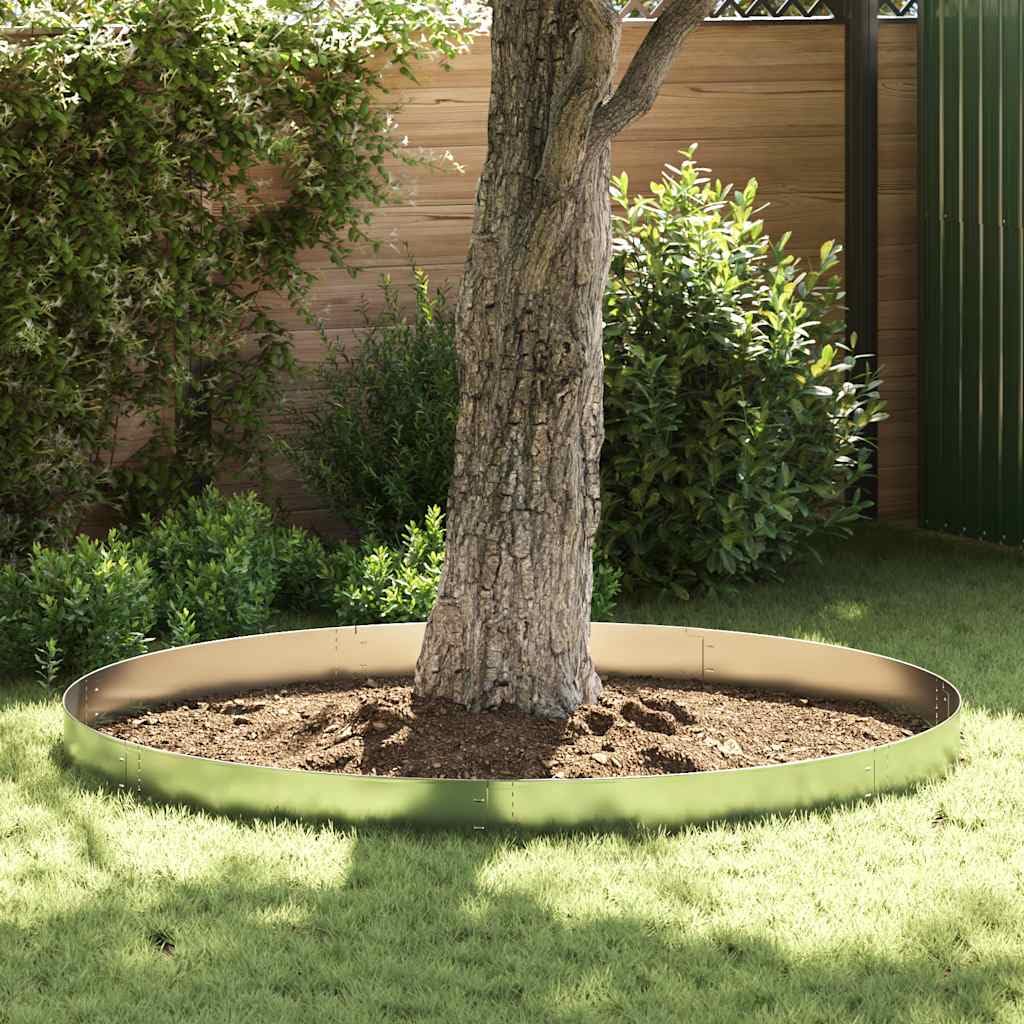 Lot de 20 bordures de pelouse flexibles en acier galvanisé - 100 x 14 cm - Bordure de parterre pour le jardin