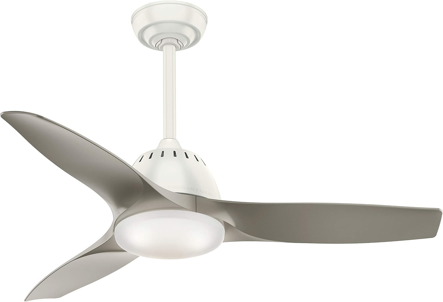 Casablanca Fan 44 inch Contemporary Fresh White Ceiling Fan with LED Light Kit and Remote Control (Renewed)