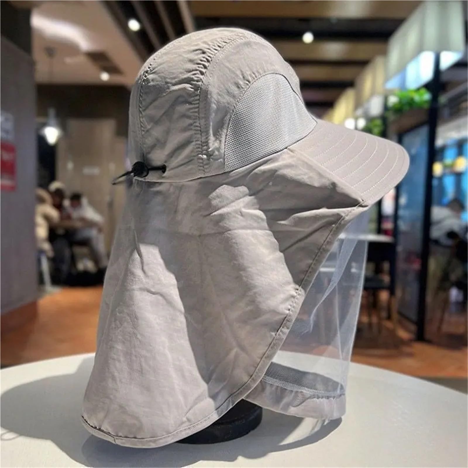 Cappello con zanzariera da esterno, Cappello a rete con testa di moscerino multicolore 1/2 pezzi pieghevole traspirante da pesca all'aperto(2pcs Gray)