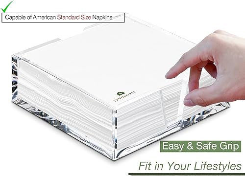 Miniatura 2 de Servilletero acrílico para mesa, moderno dispensador de pañuelos, perfecto para eventos al aire libre, servilleta decorativa transparente de cóctel,