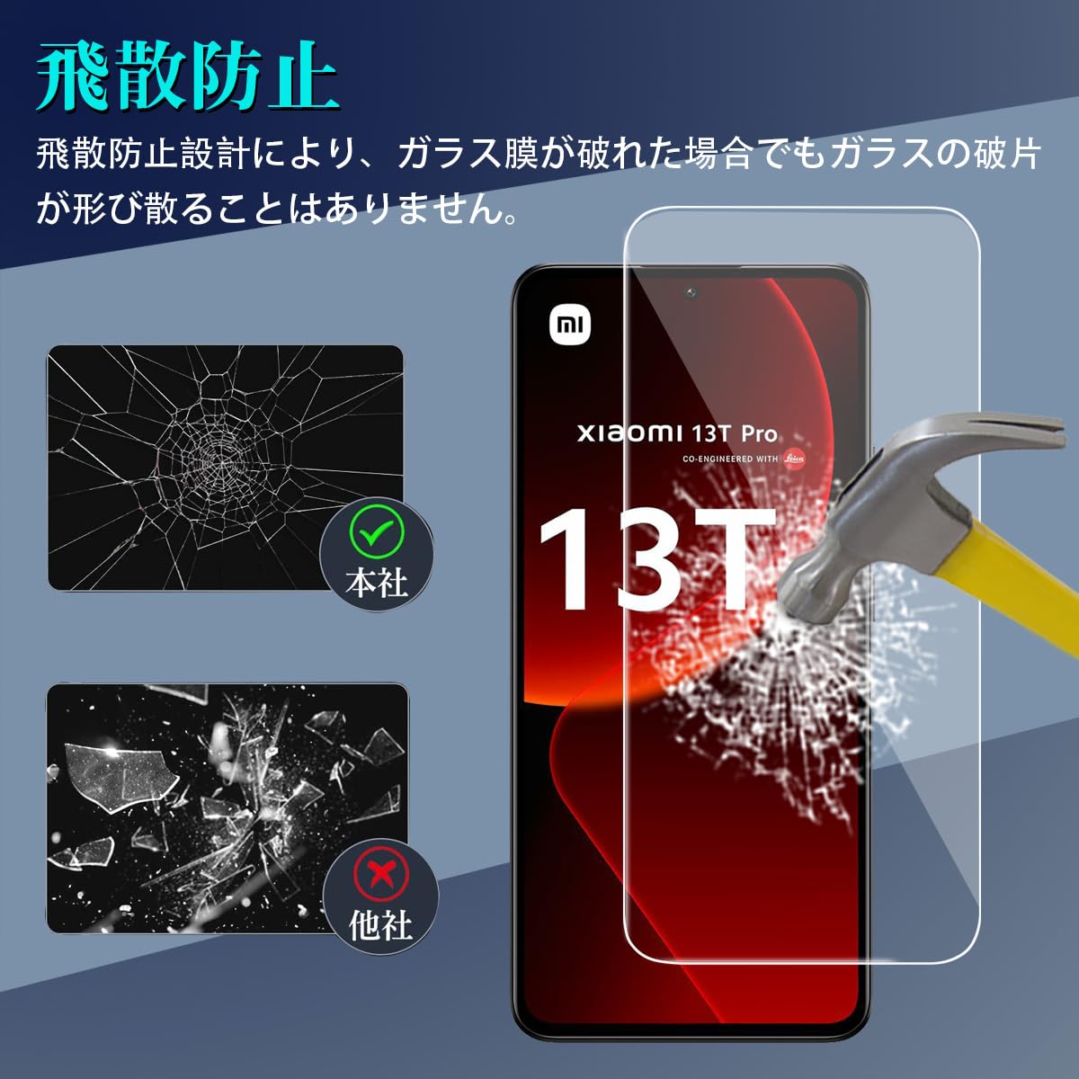 【フィルム2枚+ガイド枠】Xiaomi 13T 256GB Amazon | Xiaomi 13T / 13T Pro 用 ガラスフィルム (2枚) +
