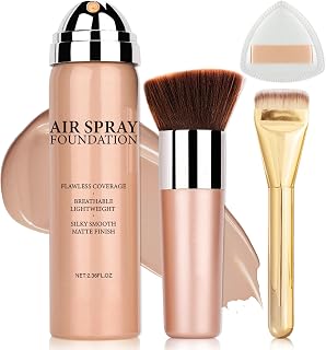AIUEO Air Brush Makeup Foundation Airbrush Foundation Spray-07 Medium | Silky Mist Spray, Full Coverage Foundation for Mature Skin, Lightweight Breathable Flawless Makeup for Smooth Skin