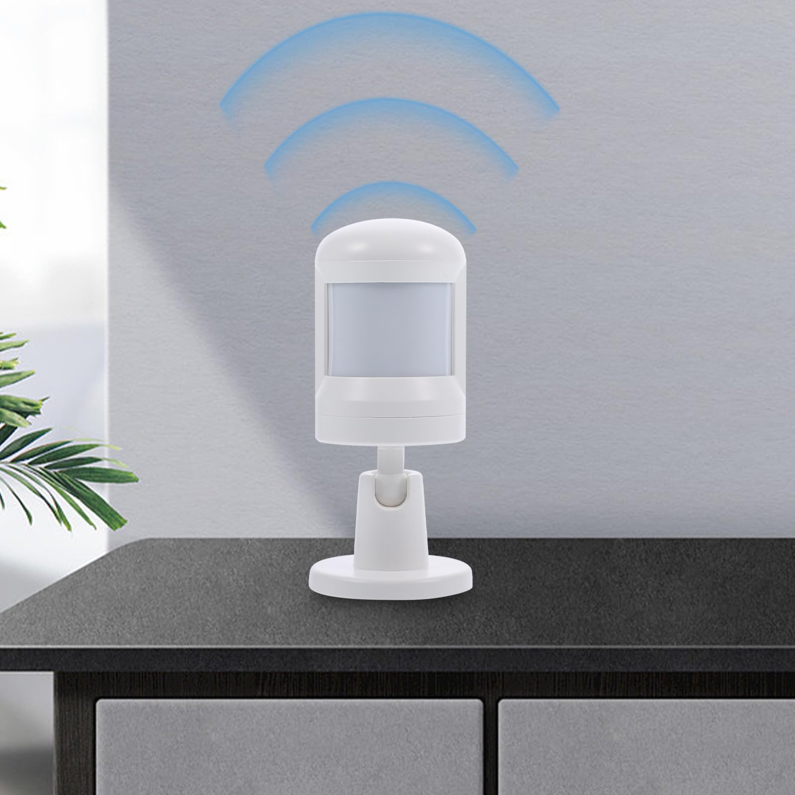 VALICLUD Funk-bewegungsmelder Außen Weiß mit Weitwinkel Infrarotsensor und Drehbarem Vollwinkel Design für Smartes Zuhause und Präzise Bewegungserkennung