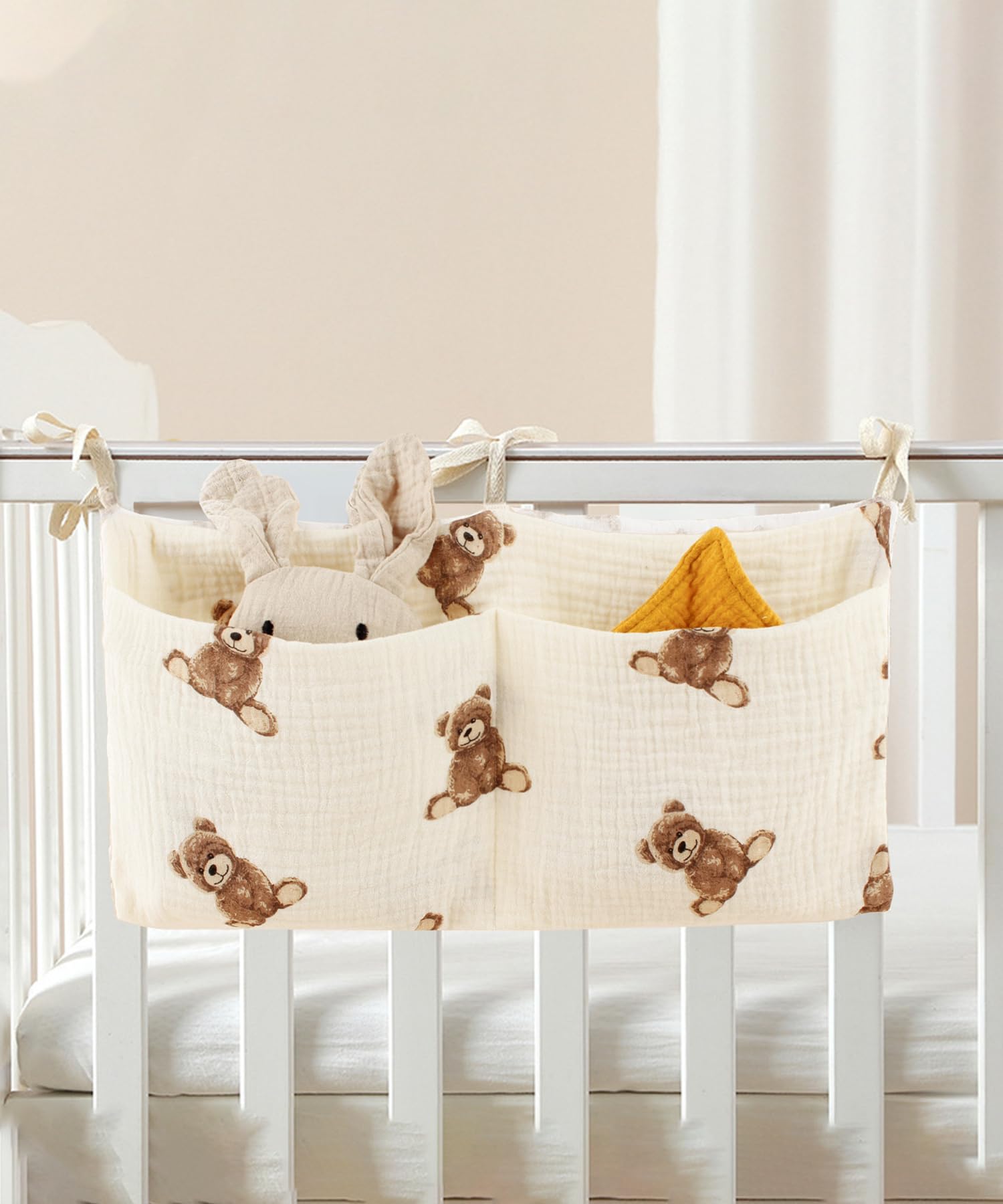 NewLuyer Baby Bedside Hanging Bags Storage Organizer Milk Bottle Toy Crib Baby Nappy-Bag Bed-Bunk Organizing Bag