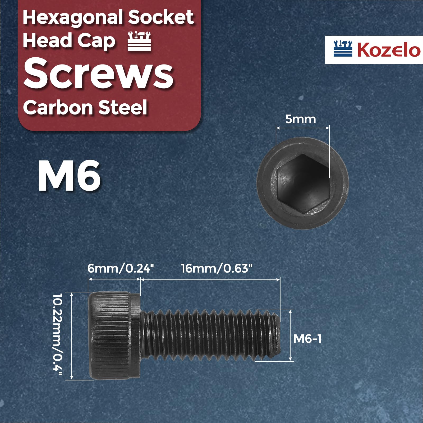 Kozelo 40pcs Socket Head Cap Screws - Image 2