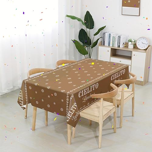 Miniatura 6 de 3 manteles de fiesta mexicana, 54 x 108 pulgadas, suministros de fiesta mexicana, mantel de plástico desechable mexicano, cumpleaños, suministros de