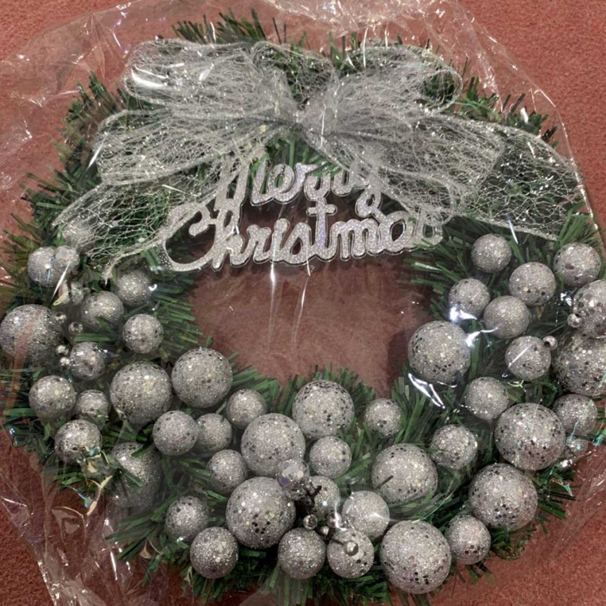 Amazon.co.jp: クリスマス オーナメント シルバー クリスマスリース