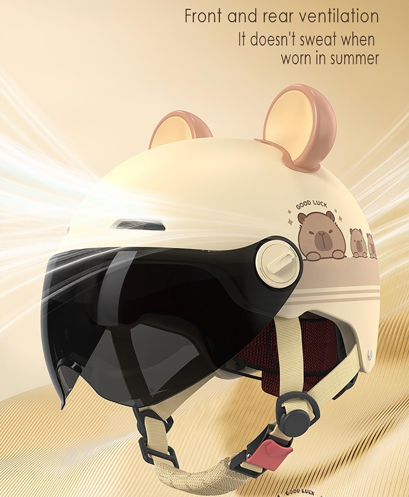 Halbgesichtshelm, Roller-, Moped- Und Cruiser-Fahrradhelm Für Erwachsene (Damen Und Herren), Motorrad-Sturzhelm Mit Visier, ECE 2205-Geprüft