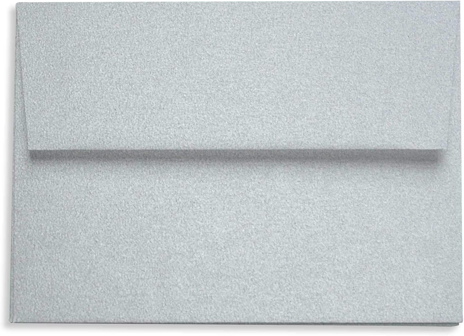 Silver Envelopes - A1 Stardream Metallic 3 5/8 x 5 1/8 Straight Flap 81T, 25 pack
