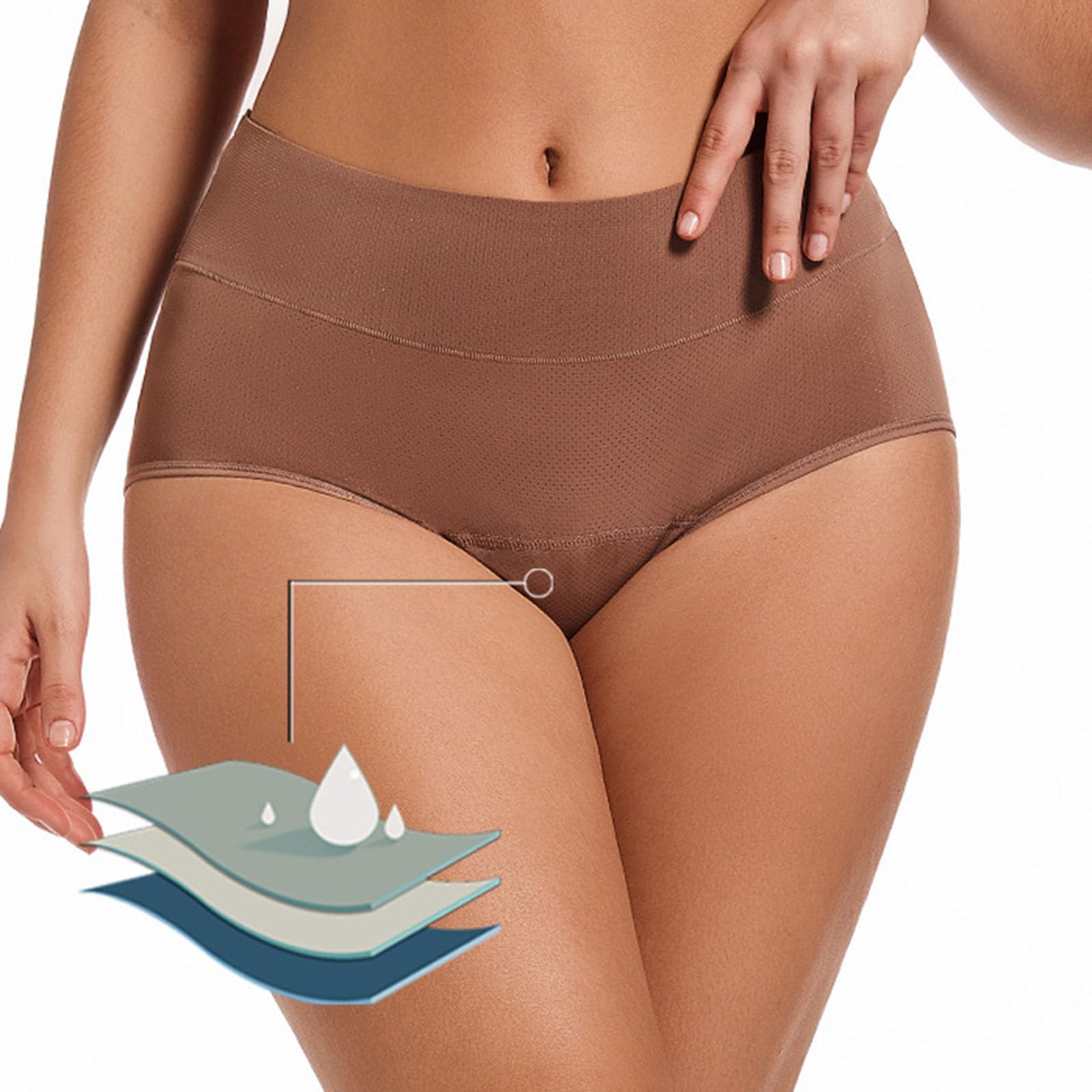 Generico Intimo Impermeabile per Donne, Slip in Cotone Lavabili e riutilizzabili, Slip protettivi per l'incontinenza