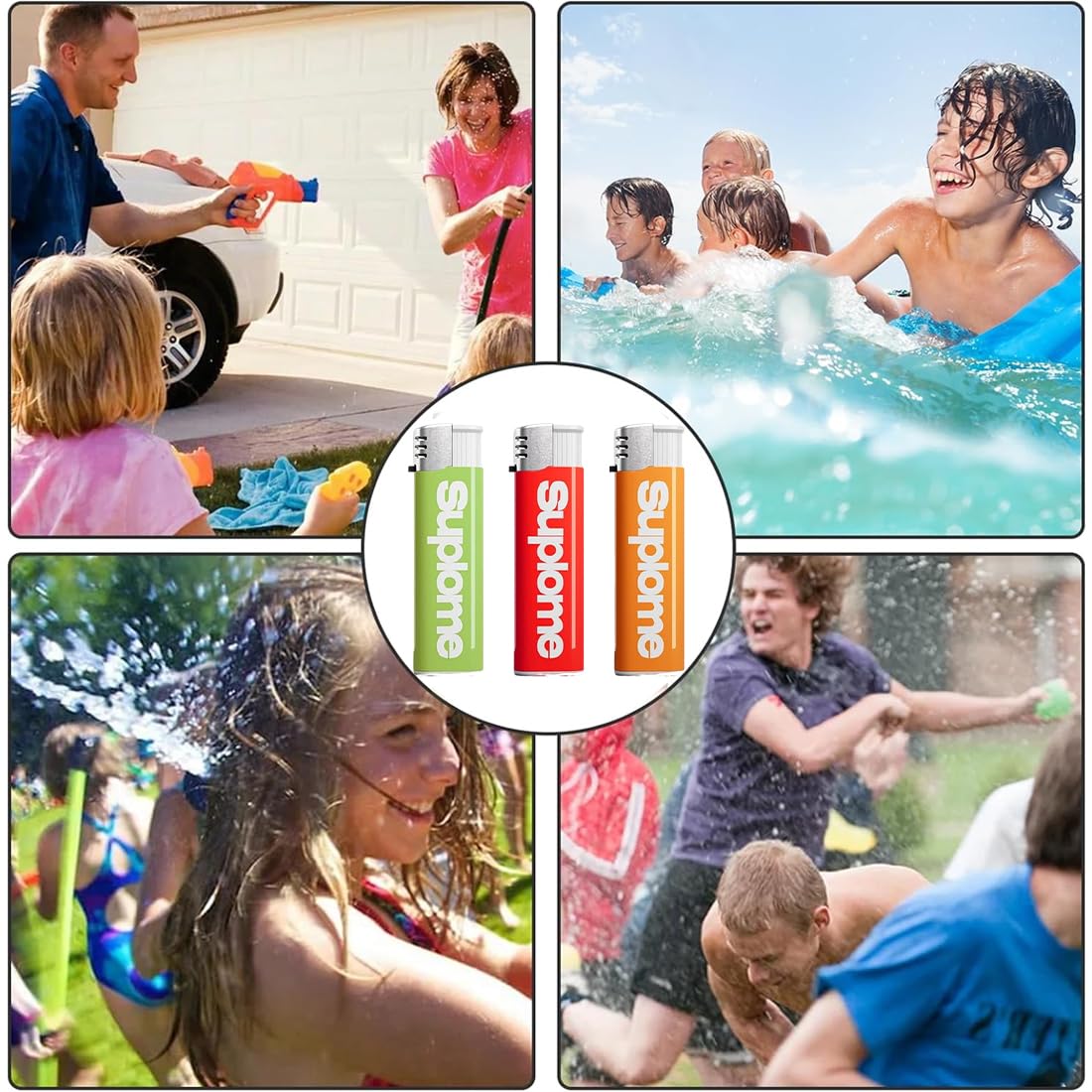 3 pezzi Prank, accendino a spruzzo d'acqua Prank, Lighter Pranks, Water Shooting Toy Lighter