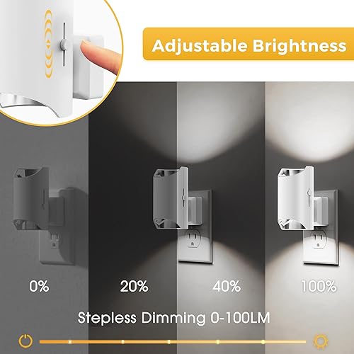 Miniatura 10 de L LOHAS LED Luces nocturnas enchufables a la pared, luz nocturna enchufable con sensor de atardecer a amanecer, luz nocturna que cambia de color