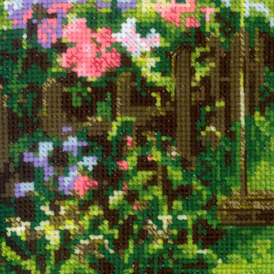 RIOLIS - Altalena da giardino 2114, Punto croce 21x30, Punto croce kit da ricamare, Disegni da ricamare, Embroidery kit, Kit ricamo punto croce