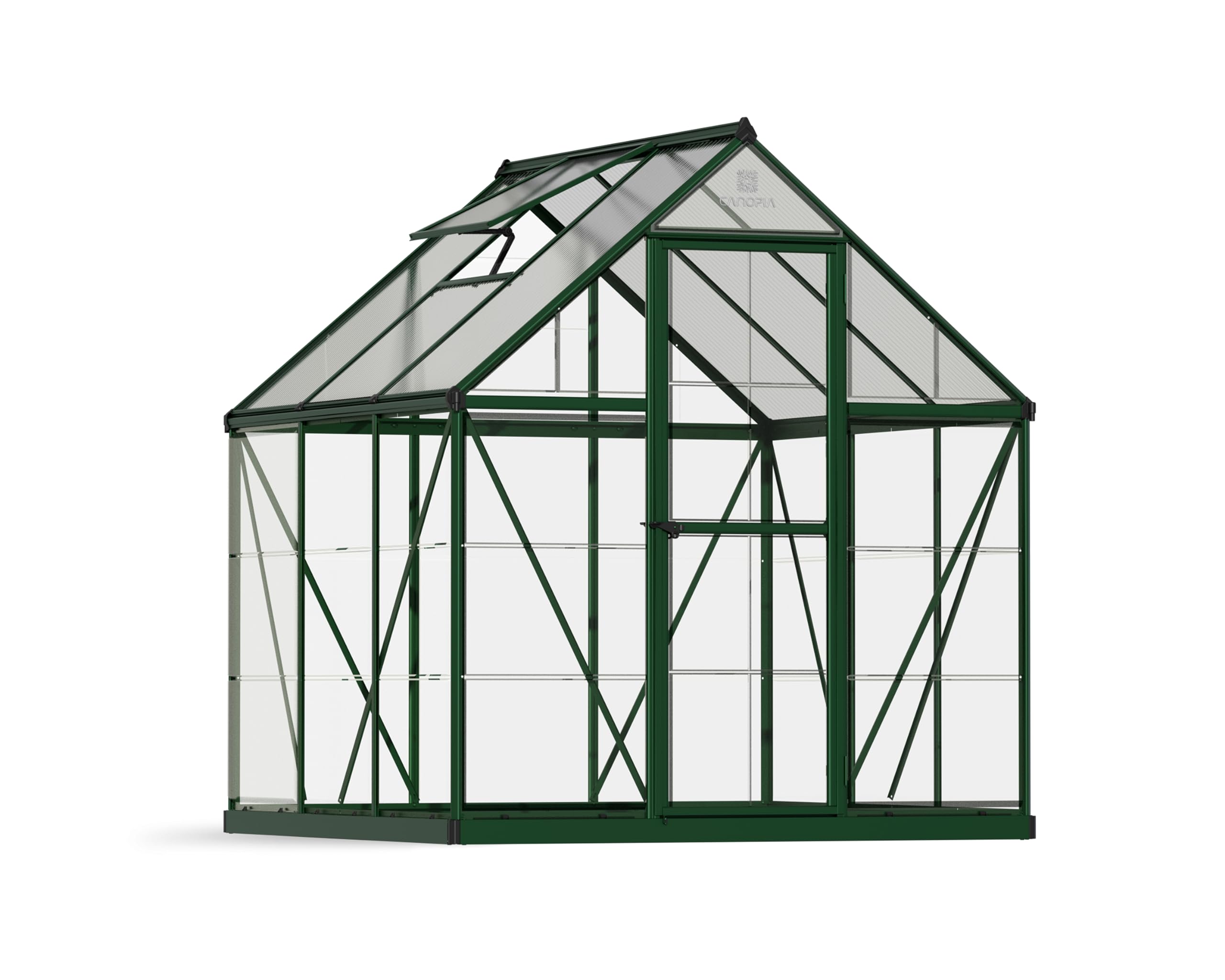 Canopia by Palram Serre de Jardin Hybrid 3.4m² (Verte) Cadre en Aluminium, Panneaux en Polycarbonate, Résistant aux UV