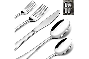 40-Piece Silverware Set Service for 8: Exquisite Dining Experience
