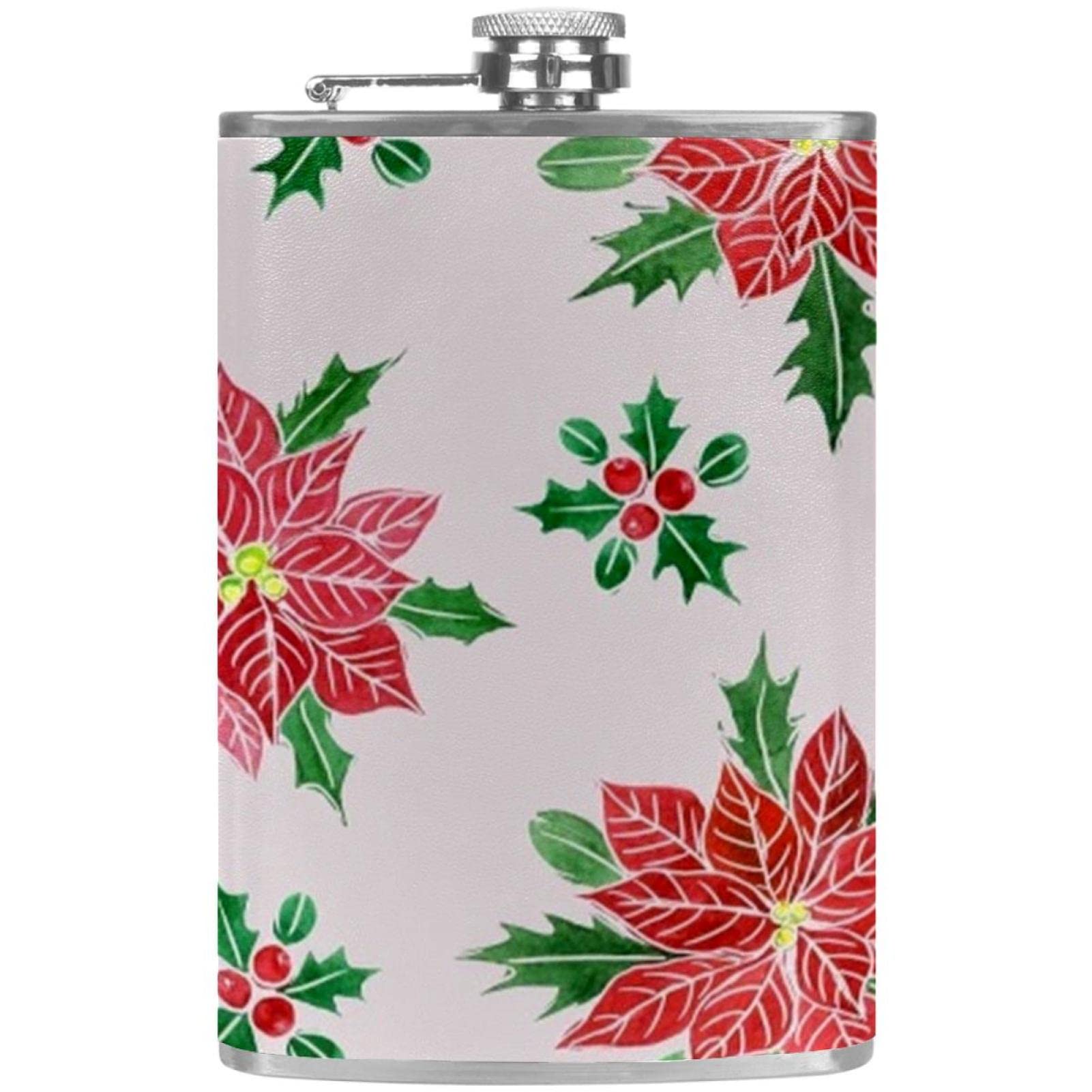 Flasque de Noël anti-fuite en acier pour transporter vos liqueurs