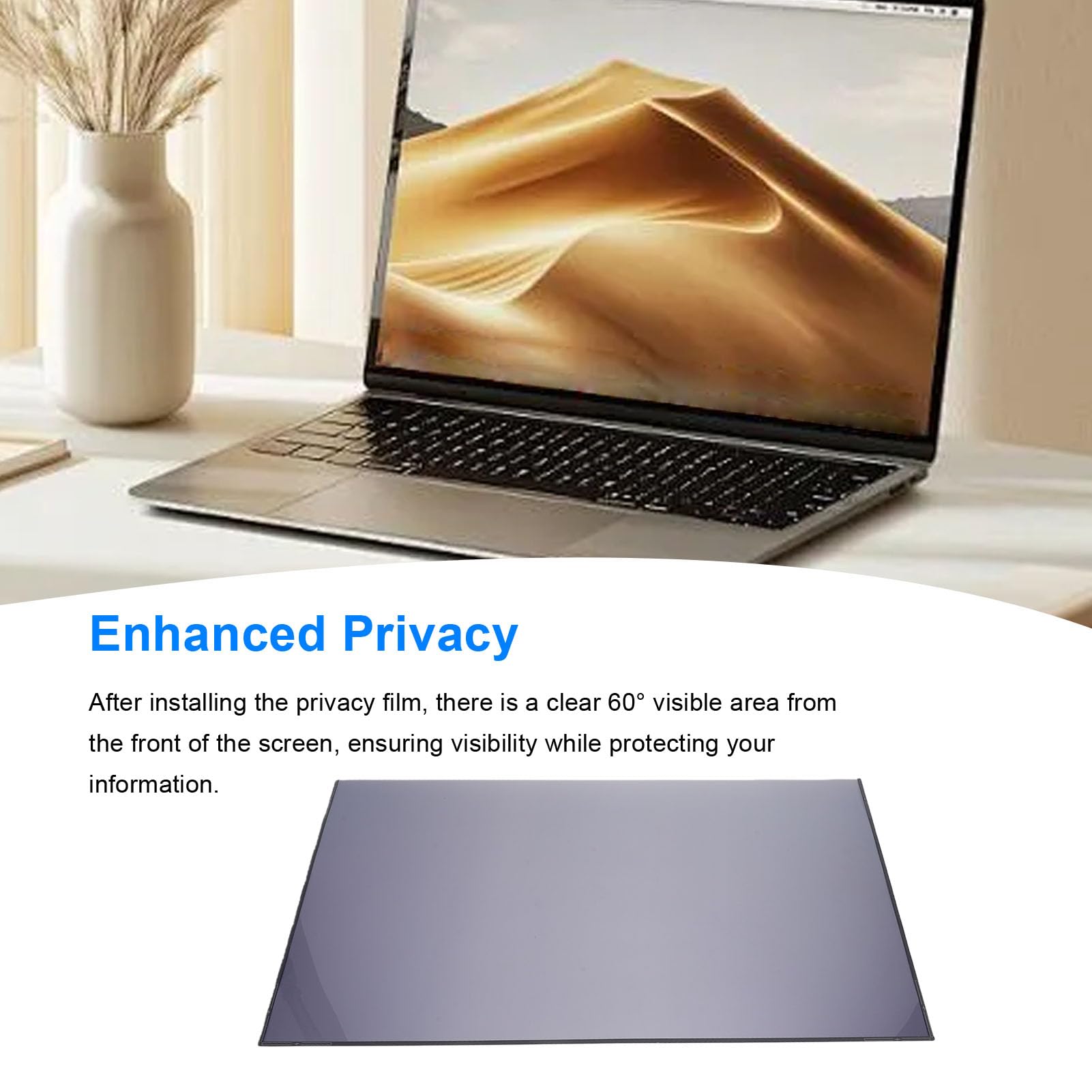 Ausla Protector de Pantalla de Privacidad Magnético de 27 Pulgadas, Filtro de Privacidad para Monitor PET 16:9 con Capa Anti AR HD, ángulo de Visión de 24 Grados, a Prueba de Aceite a Prueba de