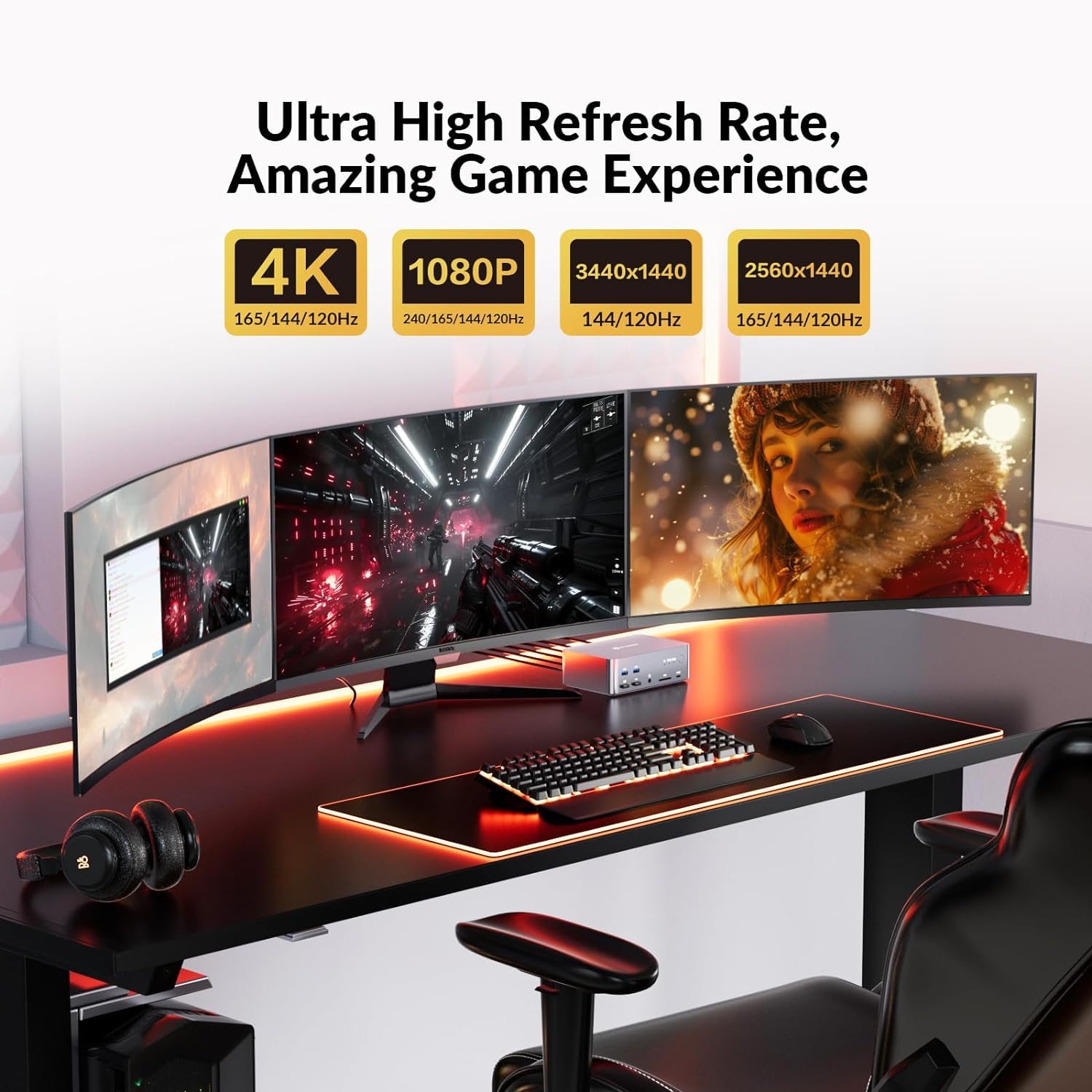 その他 ayn 4K60Hz multi-function gaming DOCK Amazon.com: (Desktop only) 8K@60Hz Docking Station for 2 PCs & 3