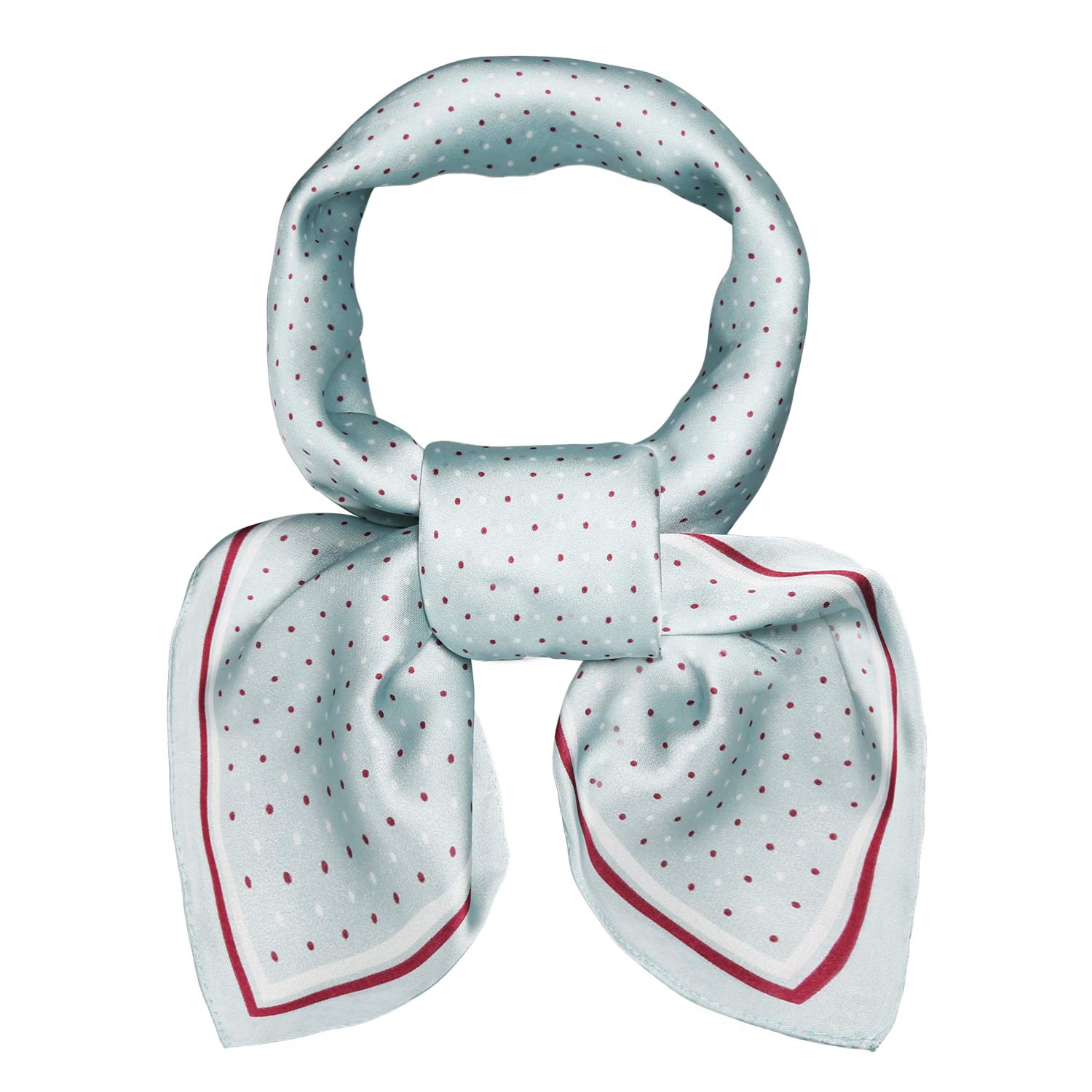SOJOS Vintage Bandanas Square Polka Dot Scarfs for Women 27'' x 27'' Silk Like Scarf Neckerchief Grace SC317