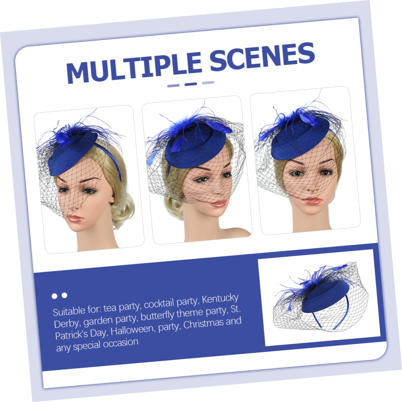 VALICLUD 2 Piezas De Diadema De Malla Sombrero De Camuflaje Sombrero Fascinador Sombreros De Fiesta De Té Accesorios Para Mujeres Bandas De Sombrero Para Mujeres Diadema De Boda