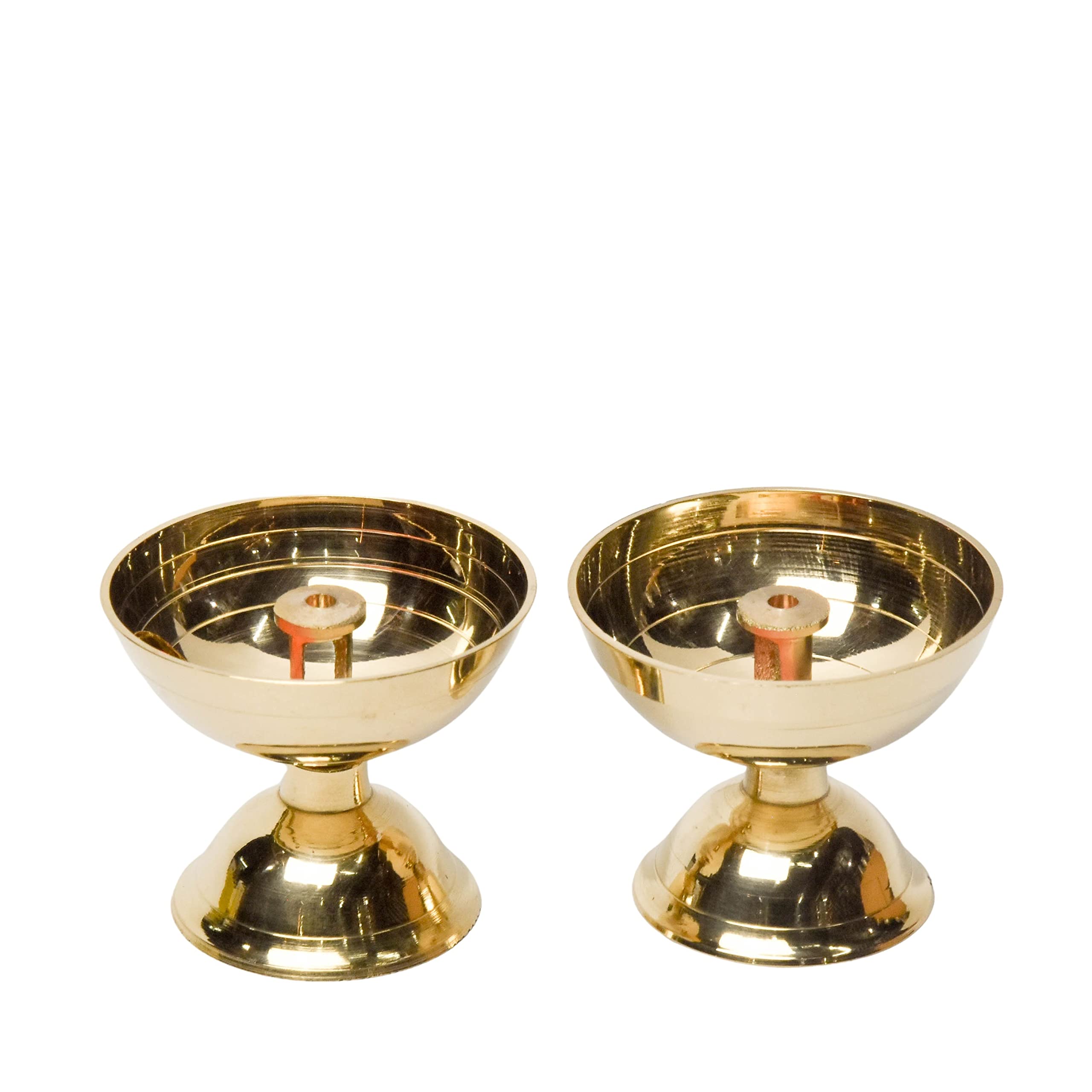Bhimonee Decor | Pure Brass Nanda Pyali Deep | Traditional Deepak Diya for Pooja and Home Temple Decor | 1.85 Inches | 100 gm