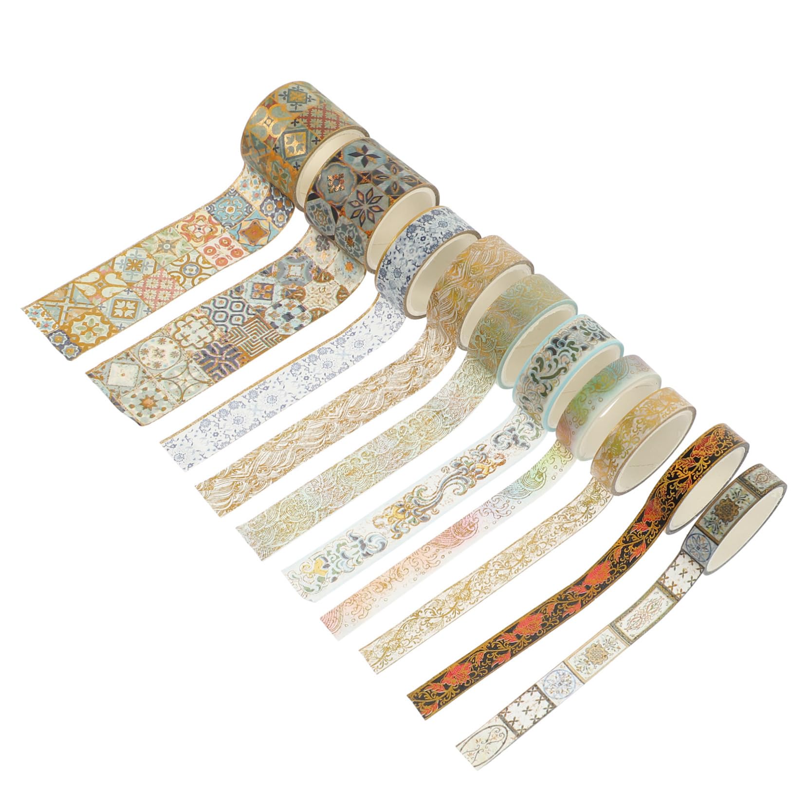 STOBOK 30rollos Cinta Decorativa De Washi Diseño De Gilding Para Scrapbooking y Manualidades Para Planificadores y Diarios