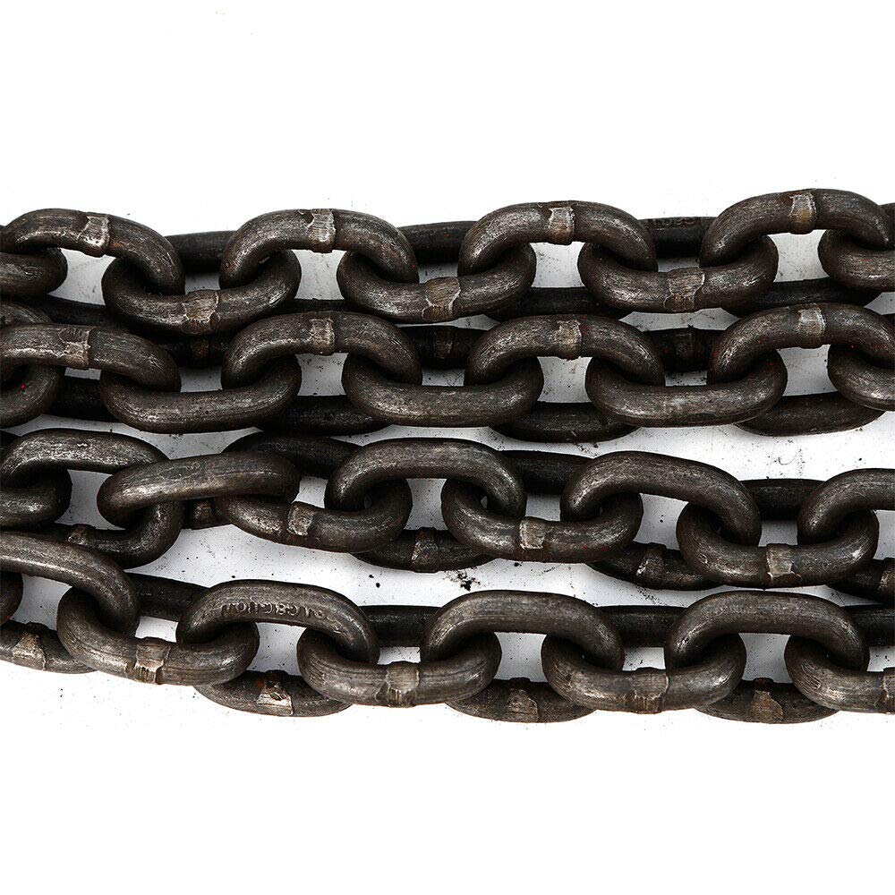 Cadena colgante de 1,5 m, 4 hebras, 5 T, gancho de cabeza de horquilla, colgador de grúa
