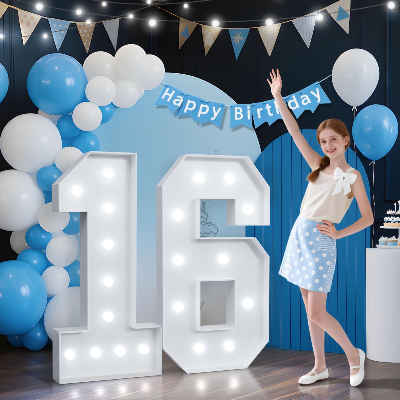 Light Up Number 16 Light Up Numbers 4ft Marquee 16 For Birthday 