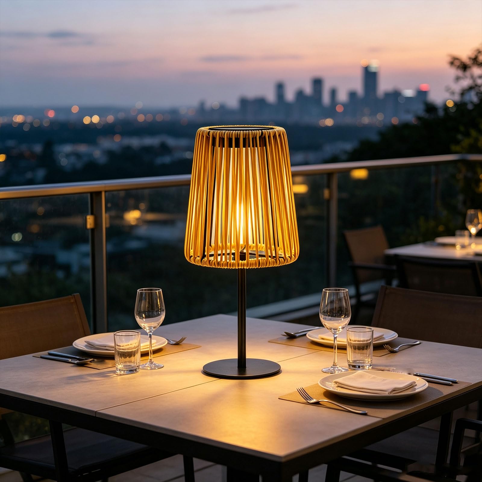 Luz solar de jardín con batería recargable incorporada de 600 MAh