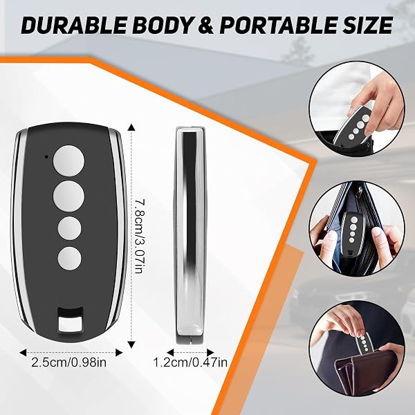 Telecommande Portail Compatible avec King Gates STYLO2K STYLO4K Stylo, Transmetteur Radio 433Mhz, 4 Canaux Bip De Porte De Garage, Codes Roulants (Lot de 2) - 4