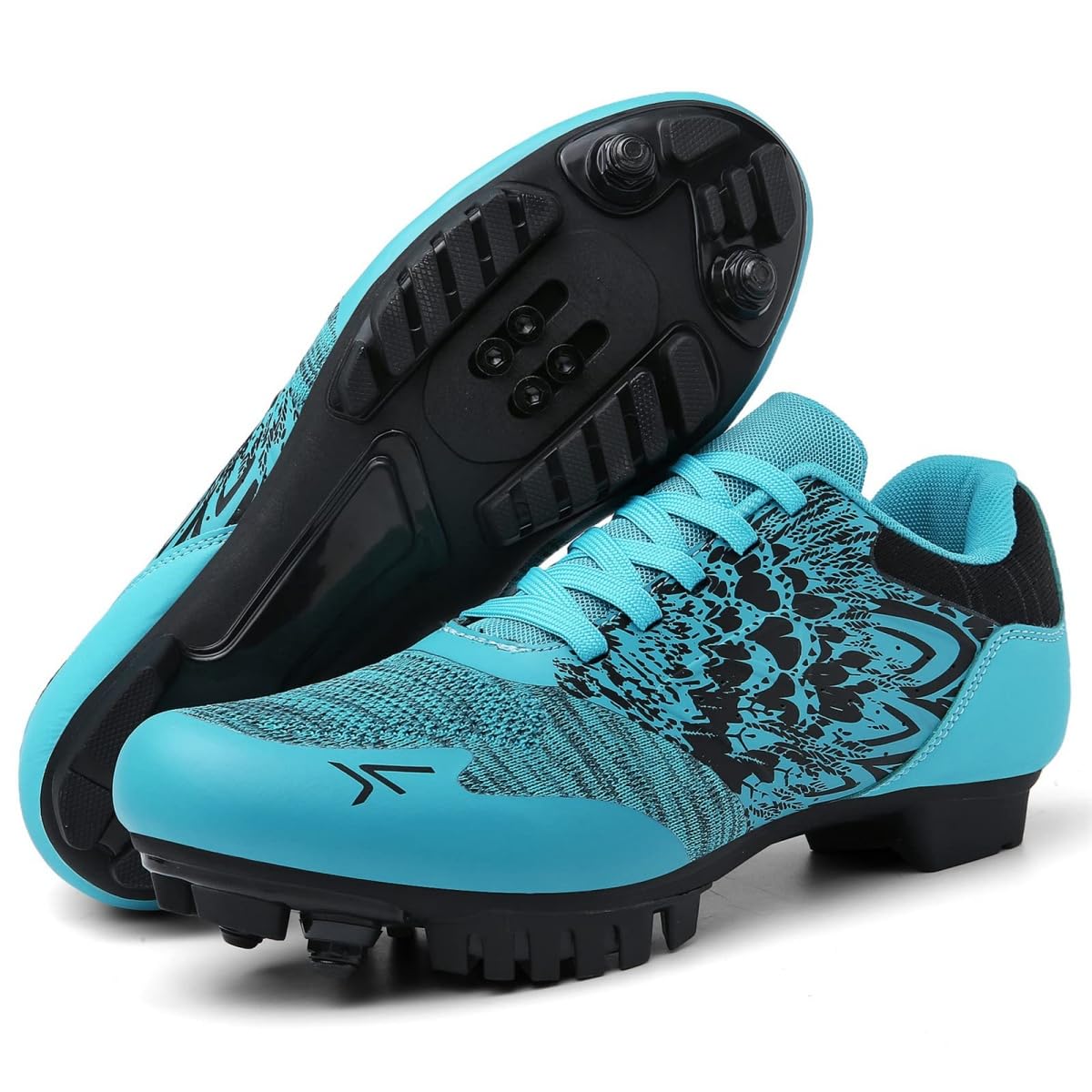 Per Uomo Scarpe da Mountain Bike Moda Ciclismo Sneaker Antiscivolo MTB Scarpe da Bicicletta per Unisex Compatibile con SPD E Delta Lock