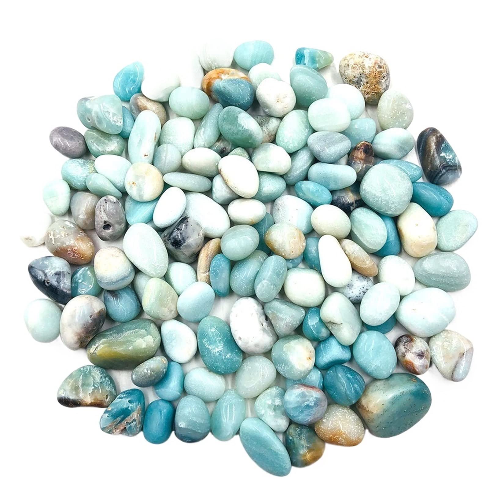 50 g/Paquete de calcita del Caribe, Piedra Natural, Grava, Cristales de Cuarzo, decoración de la habitación del hogar, Acuario, pecera, jardín Inicio Colecciones