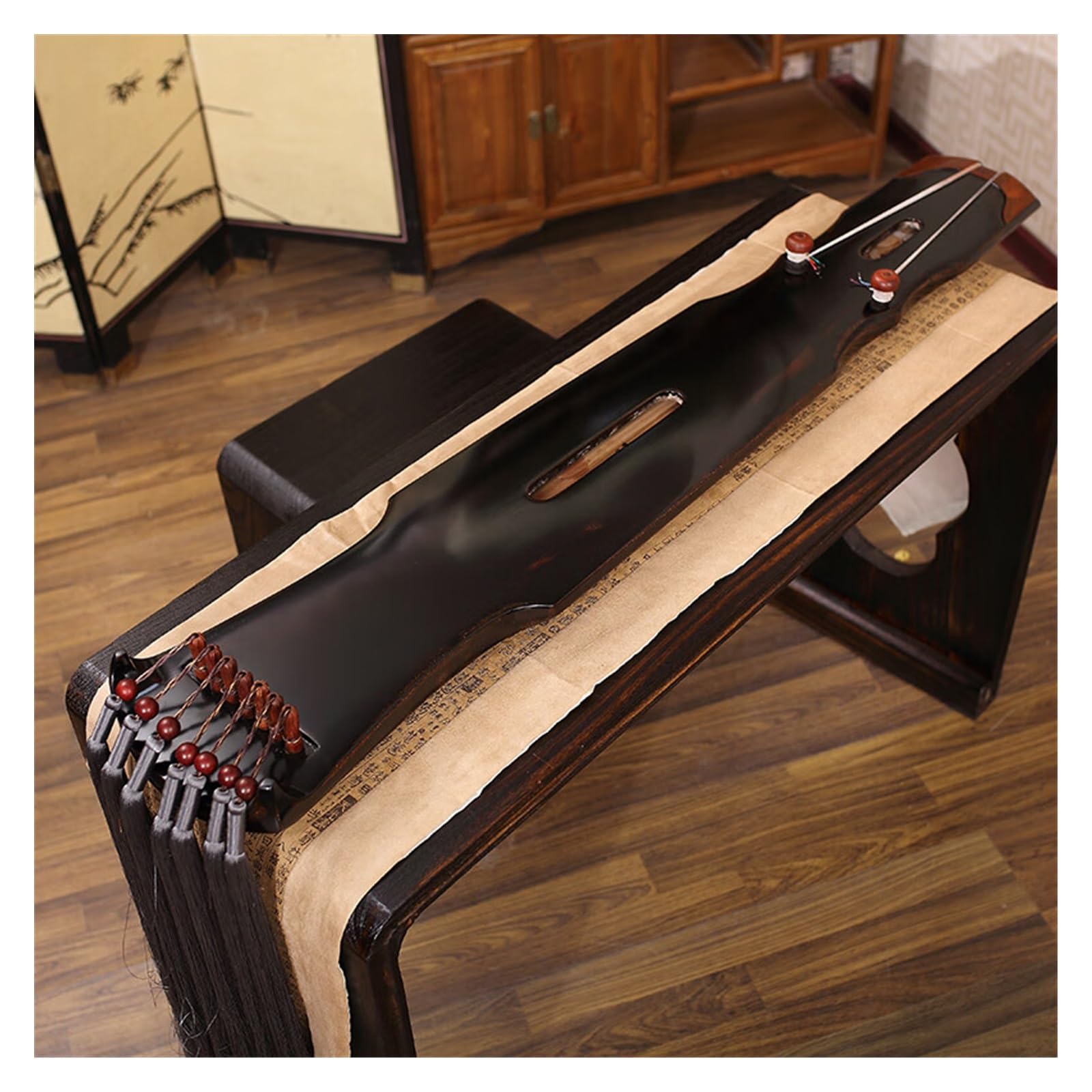 Cytra Guqin Instrument Muzyczny Wykonany Z Palisandru I Lakieru Tradycyjny Guqin