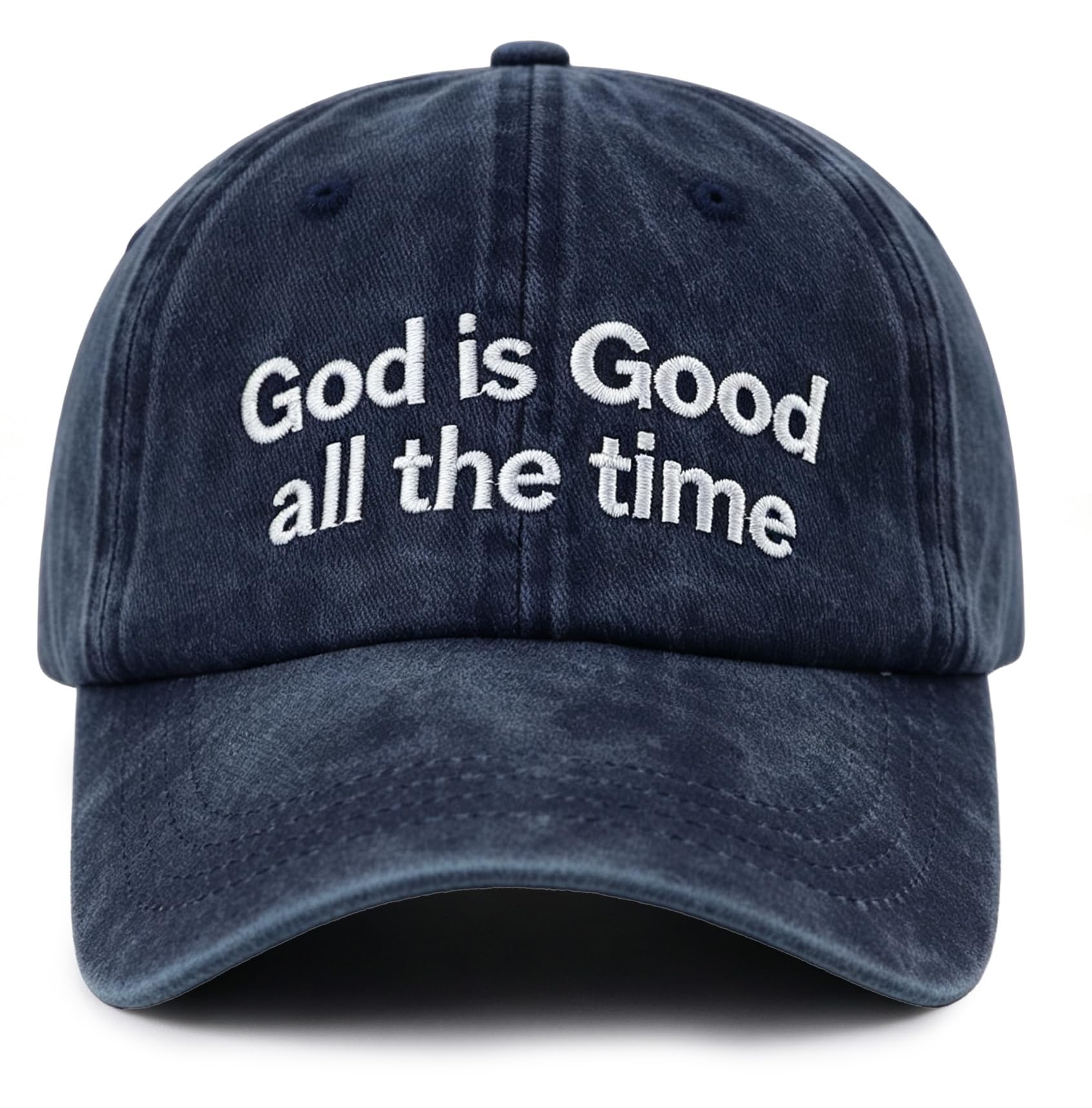 God is Good All The Time Hats for Men Women, Adjustable Cotton Embroidered Jesus Christian Faith Baseball Cap