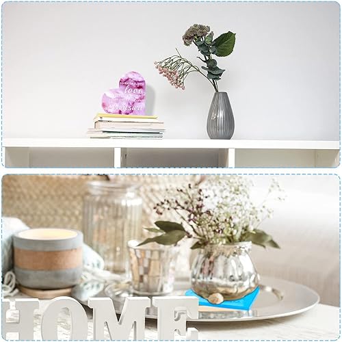 Miniatura 6 de Paquete de 4 moldes de resina para letreros de corazón, moldes de silicona para resina, corazón conmemorativo, letreros de condolencia, moldes de