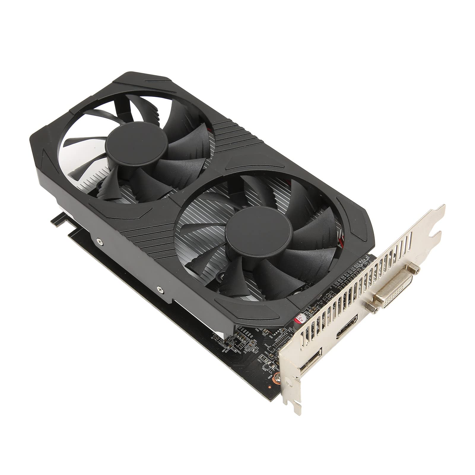 Scheda Grafica GPU GDDR5 da 4 GB a 128 Bit Uscita 4K 60 Hz Doppie Ventole di Raffreddamento per PC da Gioco, Installazione Semplice, Supporto CAD 3D e CAM