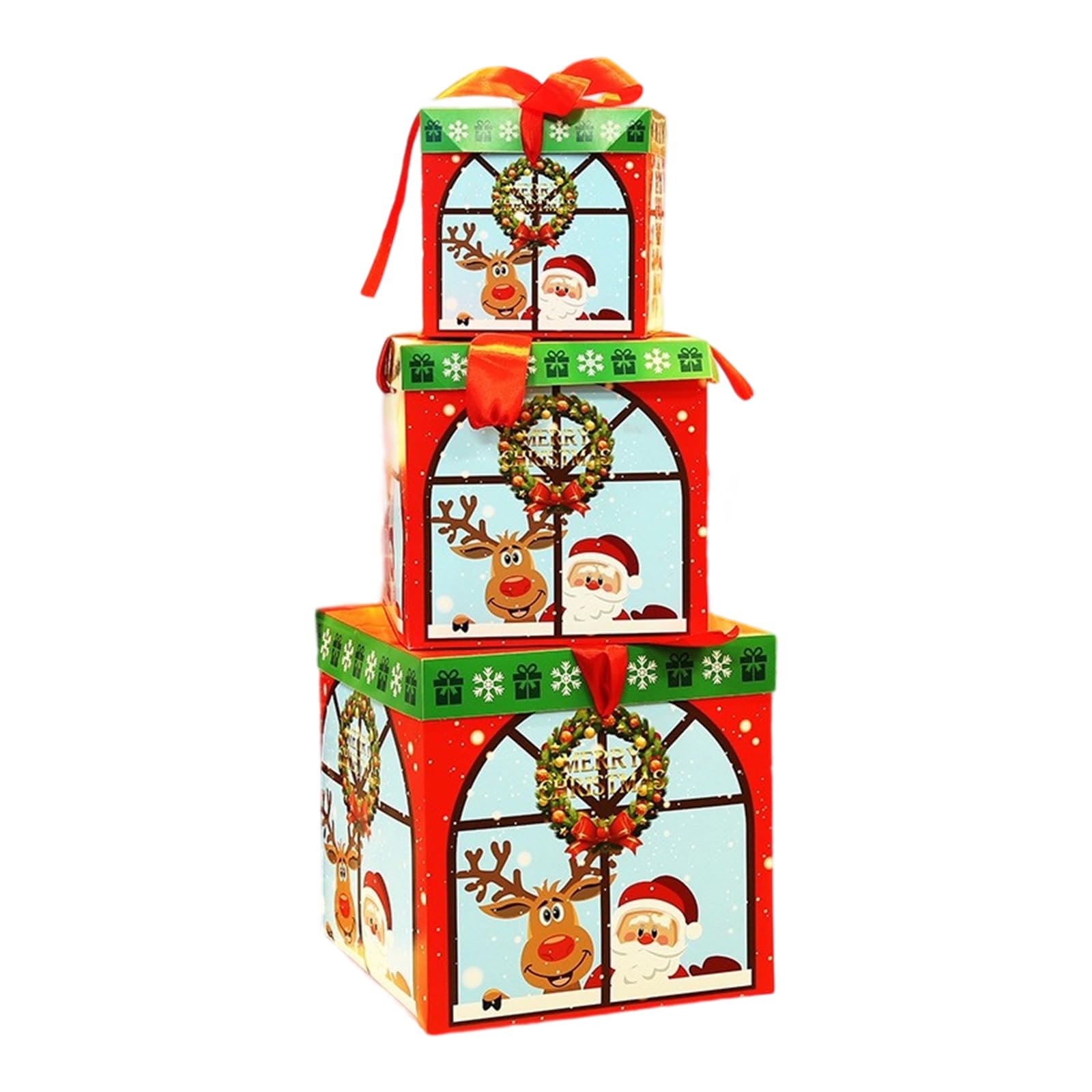 Msioytog Space-Saving Holiday Box with Sturdy PVC Frame Quick Assembly Tree Skirt & Home Christmas Tree Base Cover
