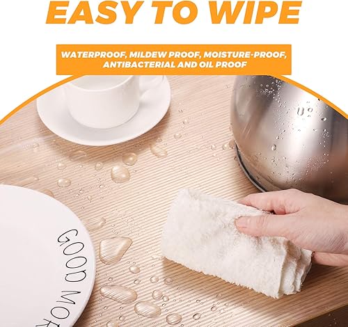 Miniatura 3 de Glotoch - 2 rollos de forros no adhesivos para gabinetes de cocina, impermeables, antideslizantes, para cajón, estantecómodarefrigeradorbaño, 12