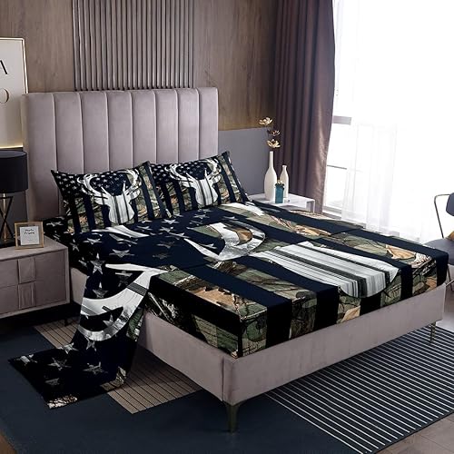 Miniatura 29 de Juego de sábanas retro floral de los 70 de tamaño individual, juego de decoración de cama con flores hippie y hojas con 1 sábana encimera y 1 sábana