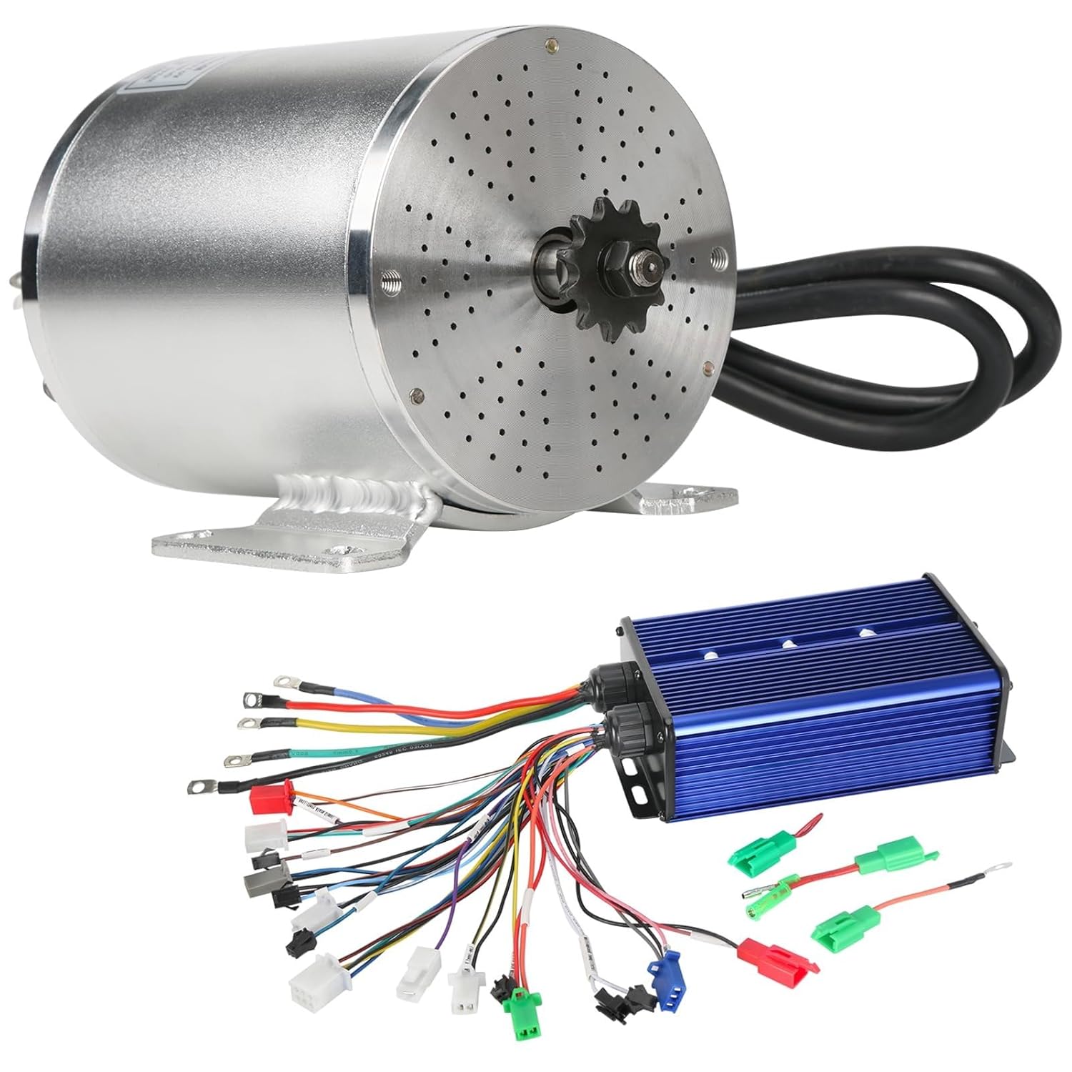 72V 3000W Brushless DC Motor Kit with 36V-84V 350W–3000W Controller for Electric Dirt Pit Bike Go Kart Scooter E-Bike ATV UTV Drift Trike Quad Bike Buggy DIY Projects
