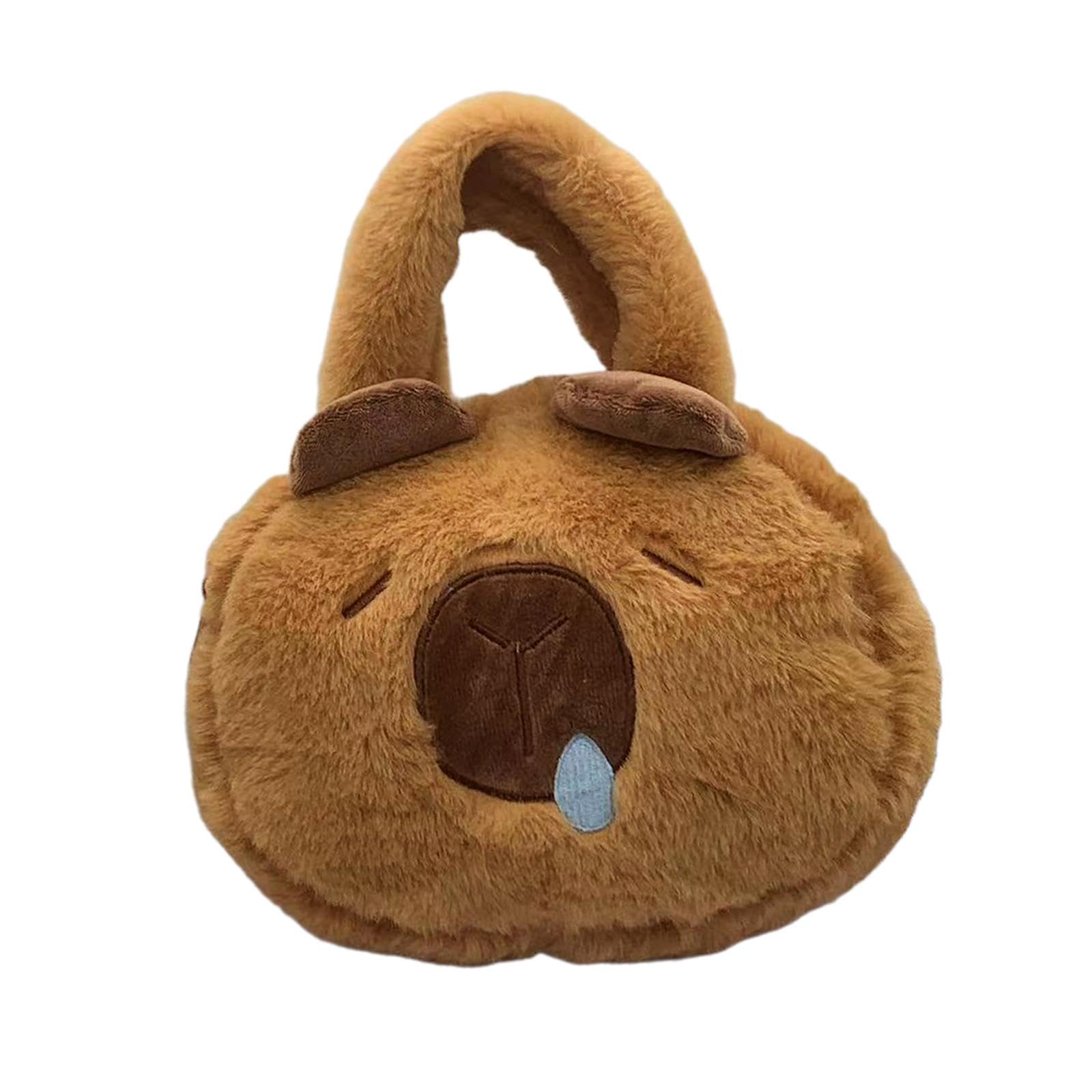 Capybara Handbag Plush Toy Bag Plush Shoulder Bag for Travel Birthday Casual Style A-image-26