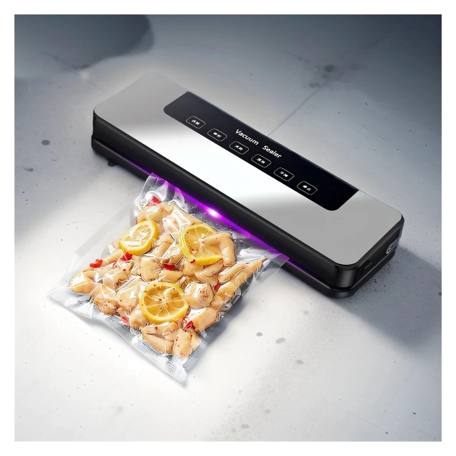 Máquina de sellado, Máquina selladora al vacío de alimentos profesional for hogar eléctrico, sellador térmico de doble bomba expandible for conservación de alimentos con bolsas de almacenamiento