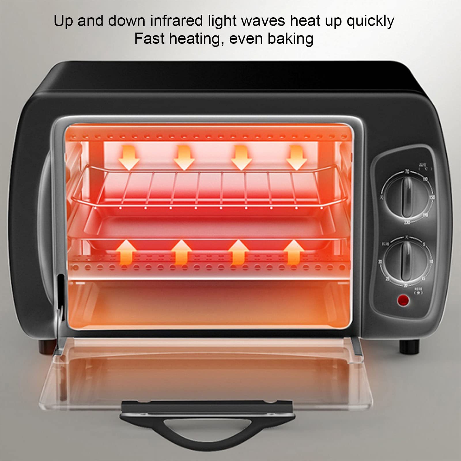 Temperatura ajustable de 70 a 230 °C, temporizador 60 minutos(Black)