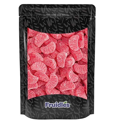 Miniatura 3 de Rebanadas originales de gelatina de cereza, caramelos dulces de confitura, tradicionales antiguos, veganos, sin gluten (2 libras)