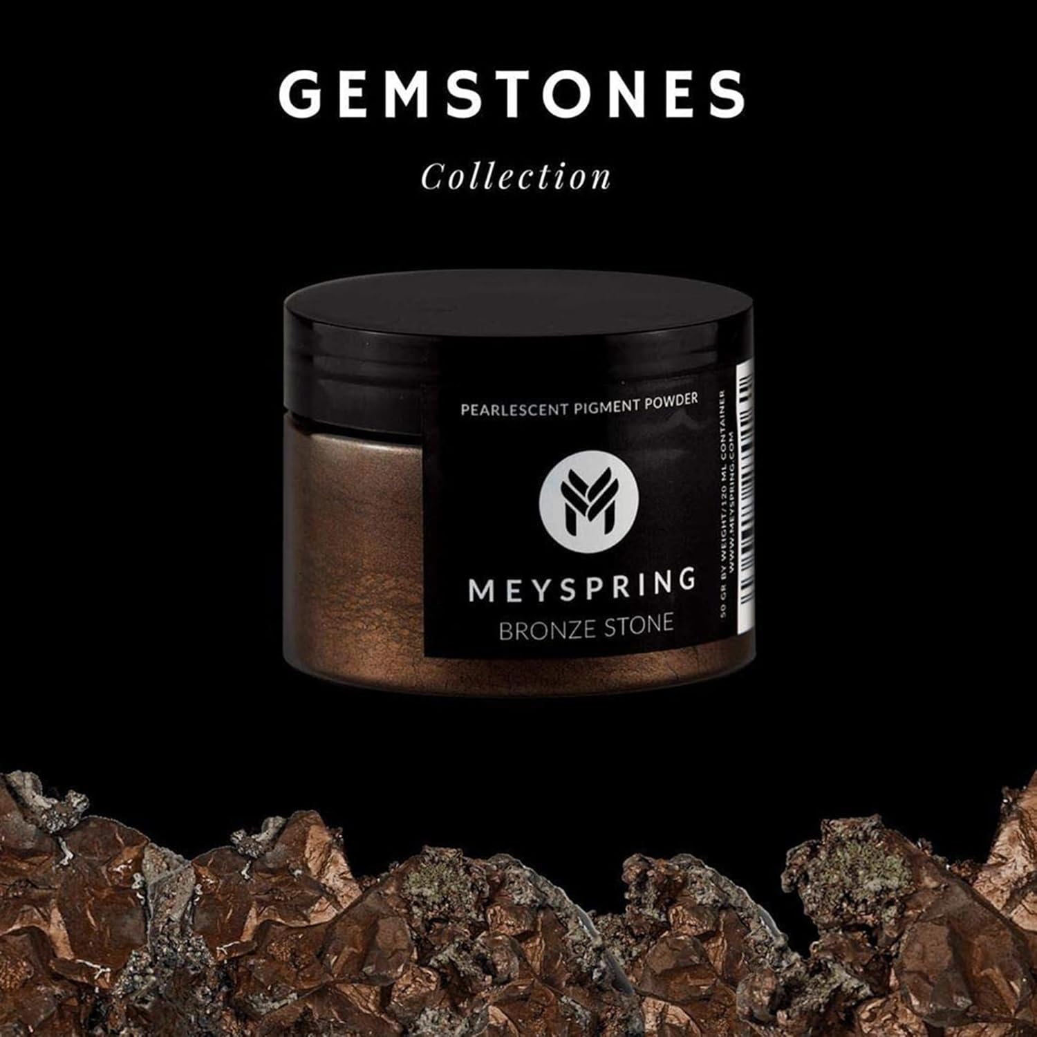 MEYSPRING Bronze Stone Epoxy Resin Color Pigment - 50g - Mica Powder for Epoxy - Image 3