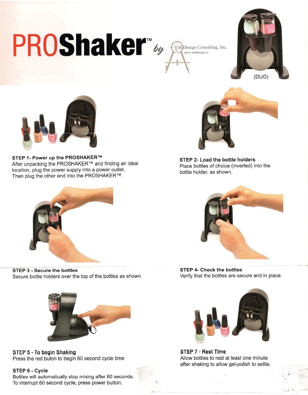 Mono nailpolish gel shaker mixer