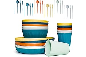 42Pcs Wheat Straw Dinnerware Sets: Unbreakable, Eco-Friendly Dinnerware for Everyday Use