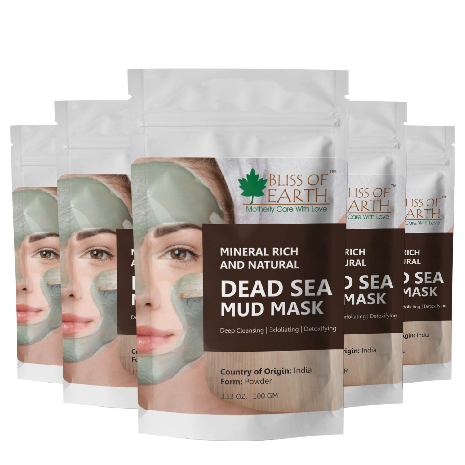 Sponsored Ad – Bliss of Earth Dead Sea Mud Mask for Face & Body, Pure Dead Sea Mud Powder for Hair, Dead Sea Mud for Psoriasis, Acne, Oily Skin & Blackheads, Dead Sea Mud Mask for Men & Women – Pack of 5 x 100g