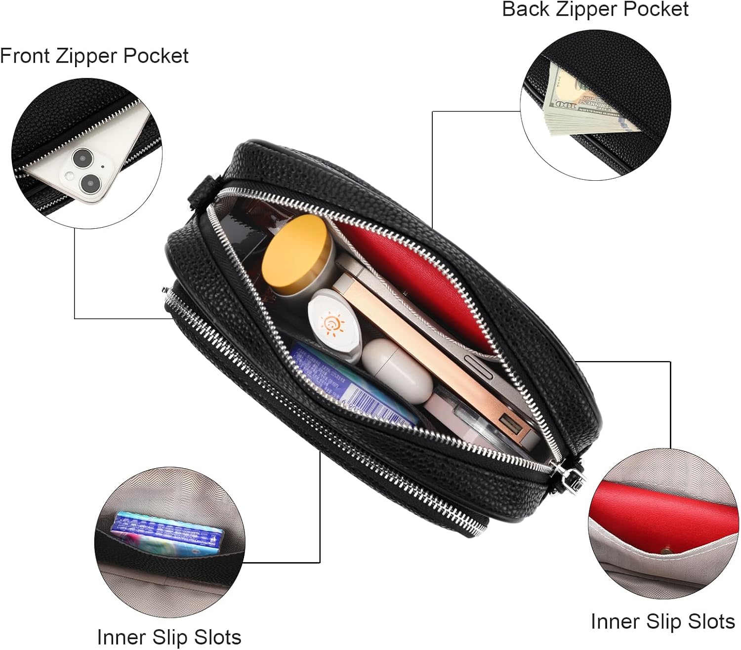 SENDEFN Crossbody Bags for Women Small Square Bag Trendy PU Leather Purses and Handbags - Image 3