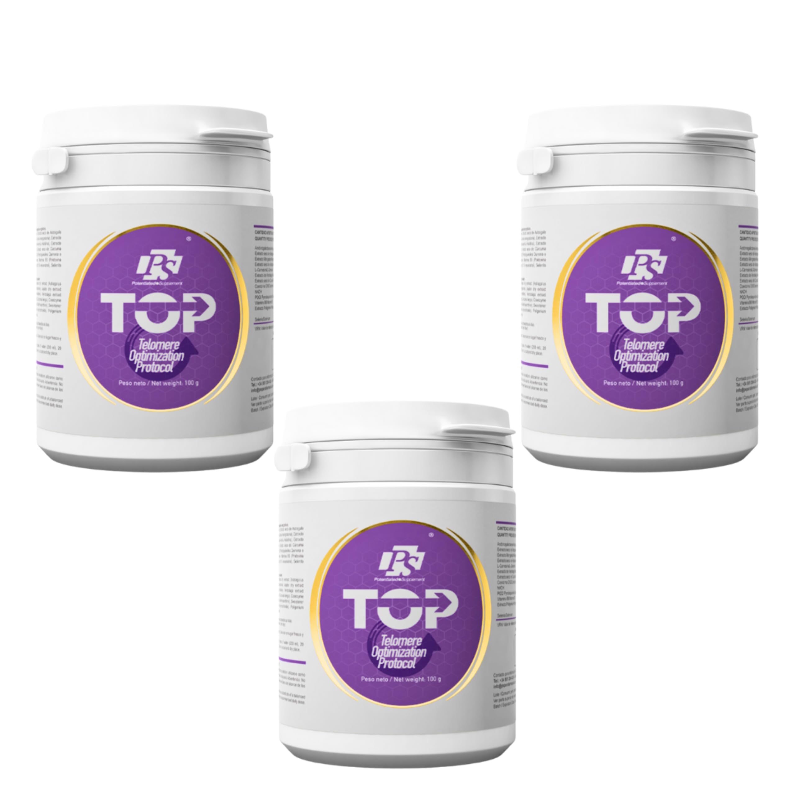 PS T.O.P - Antiedad Celular, Fórmula Avanzada con NADH y Q10, 300 g